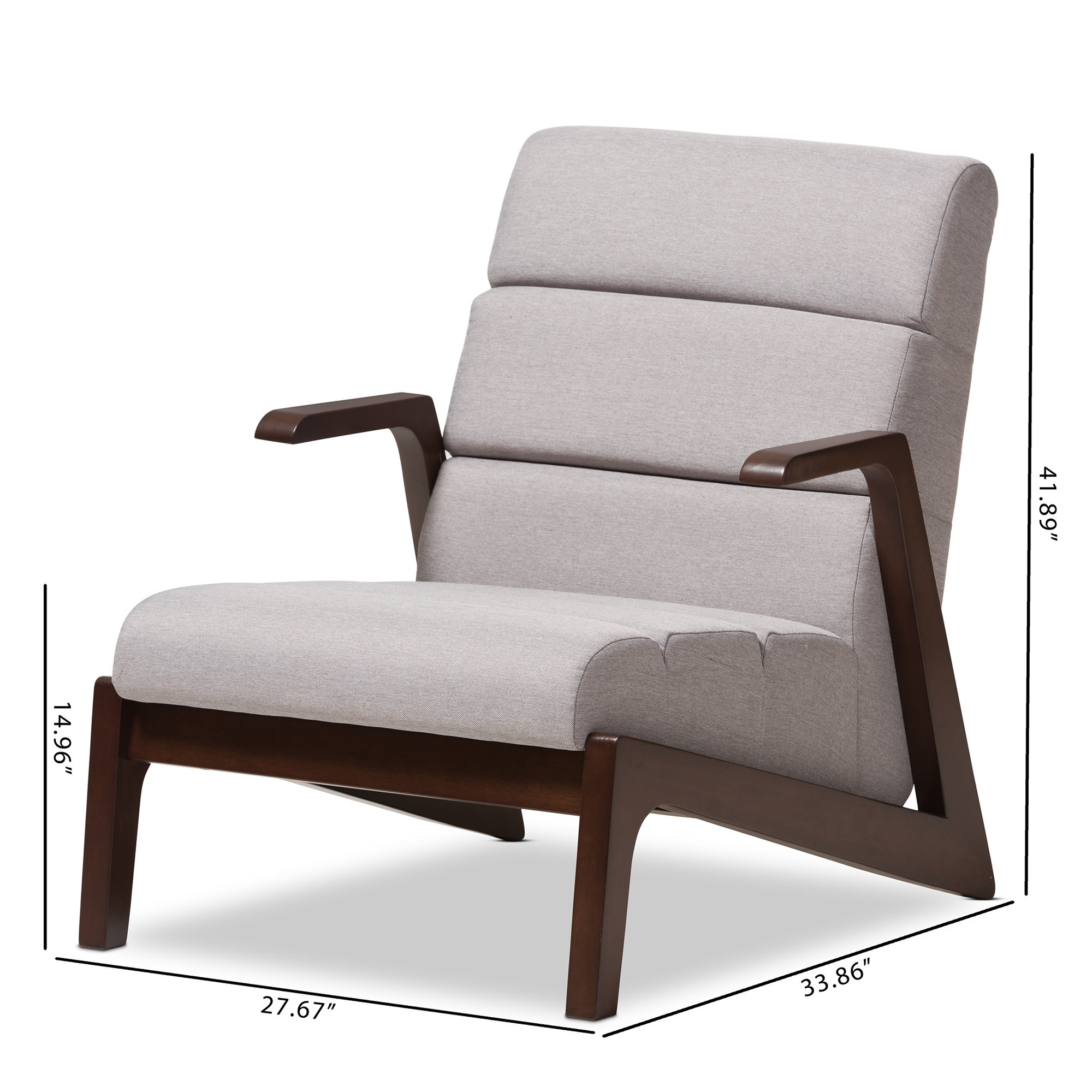 Lazzaro MidCentury Modern Lounge Chair and Ottoman & Reviews AllModern